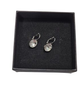 Swarovski Clear Crystal Earrings – 0.375” – Rhodium Plated